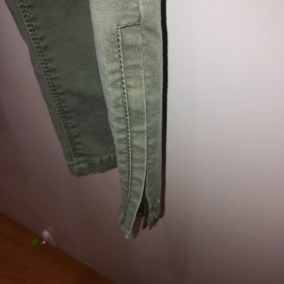 Talbots Womens Size 12 Green Flat Front Pockets Ankle Zip Jeans Casual Pants - Picture 6 of 10